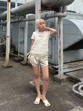 「アイテム（ボディバッグ/ウエストポーチ）」を使った、ITABASHIさん（レディース・162cm）の夏コーディネート