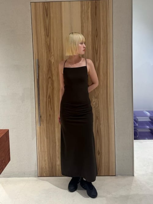 ATTISESSION＞バック ストラップ キャミソール ワンピース