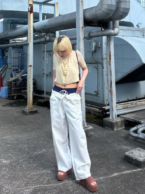 コットン　ペインターパンツ エクリュ　36 YLEVE(イレーヴ)｜VISCOSE COTTON ペインター パンツ/エクリュ
