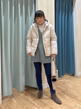 「アイテム（チュニック）」を使った、わかさん（レディース・160cm）の秋コーディネート