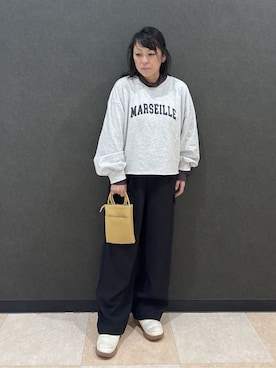 「DRESKIP（ドレスキップ）の【あったか】吸湿発熱 タートルネックインナー（Tシャツ/カットソー、ブラウン系）」を使った、わかさん（レディース・160cm）の冬コーディネート
