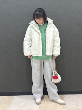 「アイテム（チャーム）」を使った、わかさん（レディース・160cm）の秋コーディネート