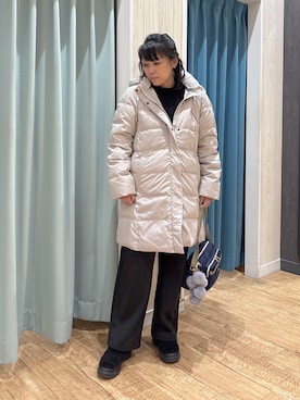 「アイテム（ダウンジャケット/コート）」を使った、わかさん（レディース・160cm）の秋コーディネート