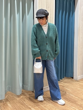 「アイテム（キャスケット）」を使った、わかさん（レディース・160cm）の秋コーディネート