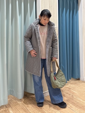 「アイテム（チャーム）」を使った、わかさん（レディース・160cm）の秋コーディネート