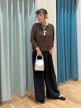 「アイテム（バンダナ/スカーフ）」を使った、わかさん（レディース・160cm）の秋コーディネート