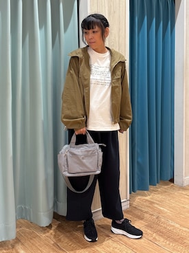 「アイテム（ブルゾン）」を使った、わかさん（骨格ナチュラル・レディース・160cm）の秋コーディネート