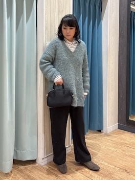 「アイテム（チュニック）」を使った、わかさん（レディース・160cm）の冬コーディネート