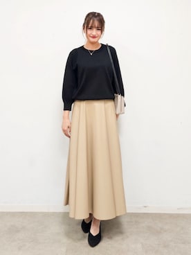 「SHOO・LA・RUE（シューラルー）の【軽量】ふわっと軽いフラップショルダーバッグ（ショルダーバッグ）」を使った、ゆゆさん（レディース・161cm）の秋コーディネート