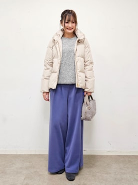 「寒い」｜「アイテム（ジャケット/アウター）」を使った、ゆゆさん（レディース・161cm）の冬コーディネート