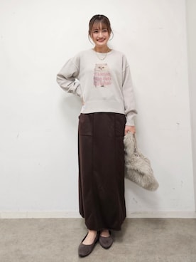 「アイテム（アクセサリー）」を使った、ゆゆさん（レディース・161cm）の秋コーディネート