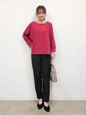 「DRESKIP（ドレスキップ）のアイテム（シャツ/ブラウス）」を使った、ゆゆさん（レディース・161cm）の秋コーディネート