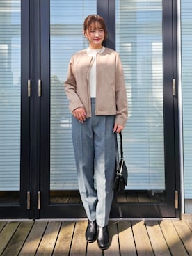 「アイテム（ブルゾン）」を使った、ゆゆさん（レディース・161cm）の秋コーディネート