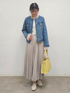 「DRESKIP（ドレスキップ）のアイテム（ジャケット/アウター）」を使った、ゆゆさん（骨格ウェーブ・レディース・161cm）の冬コーディネート