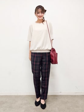 「DRESKIP（ドレスキップ）のアイテム（シャツ/ブラウス）」を使った、ゆゆさん（レディース・161cm）の秋コーディネート