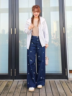 「Lee（リー）のアイテム」を使った、ゆゆさん（レディース・161cm）の春コーディネート