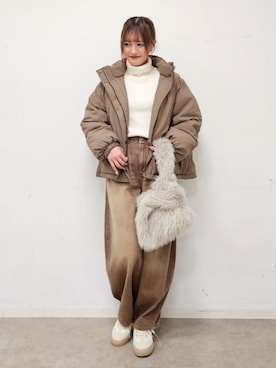 「アイテム（その他アウター）」を使った、ゆゆさん（レディース・161cm）の秋コーディネート