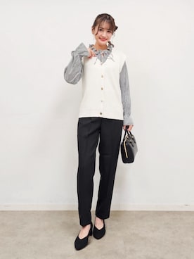 「DRESKIP（ドレスキップ）のアイテム（シャツ/ブラウス）」を使った、ゆゆさん（レディース・161cm）の秋コーディネート