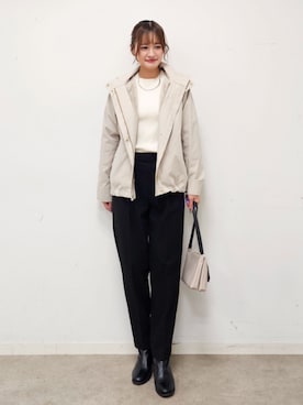 「SHOO・LA・RUE（シューラルー）の【軽量】ふわっと軽いフラップショルダーバッグ（ショルダーバッグ）」を使った、ゆゆさん（レディース・161cm）の冬コーディネート