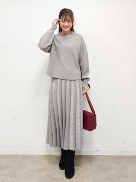 「DRESKIP（ドレスキップ）のアイテム」を使った、ゆゆさん（レディース・161cm）の冬コーディネート