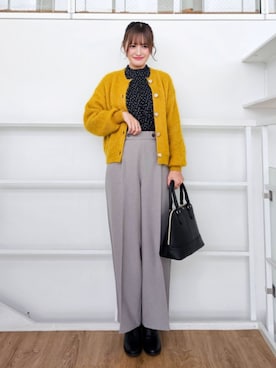「SHOO・LA・RUE（シューラルー）のアイテム（ブーツ）」を使った、ゆゆさん（レディース・161cm）の秋コーディネート