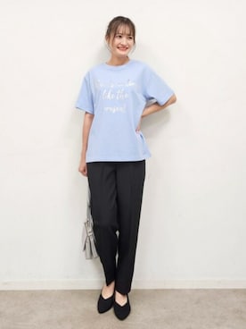 「SHOO・LA・RUE（シューラルー）の【軽量】ふわっと軽いフラップショルダーバッグ（ショルダーバッグ）」を使った、ゆゆさん（レディース・161cm）の秋コーディネート