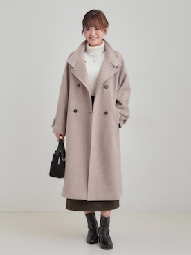 「寒い」｜「アイテム（ジャケット/アウター）」を使った、ゆゆさん（レディース・161cm）の冬コーディネート