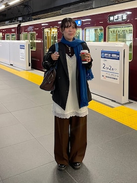 「LOWRYS FARM（ローリーズファーム）のランジェリーキャミＣＨ　 572465（キャミソール）」を使った、yuespireさん（レディース・160cm）の冬コーディネート