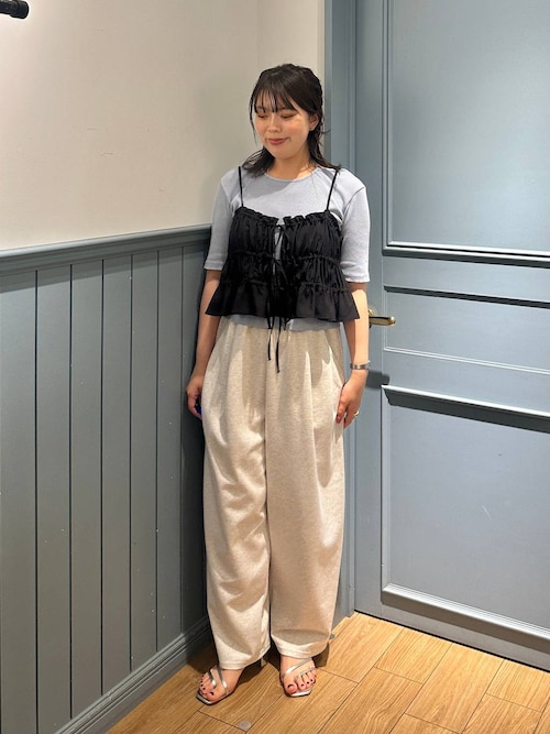 セール】ピグメントネックリボン5S 452589（Tシャツ/カットソー