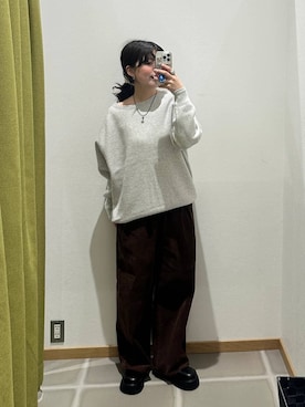 「アイテム（スラックス）」を使った、yuespireさん（レディース・160cm・20代）の秋コーディネート