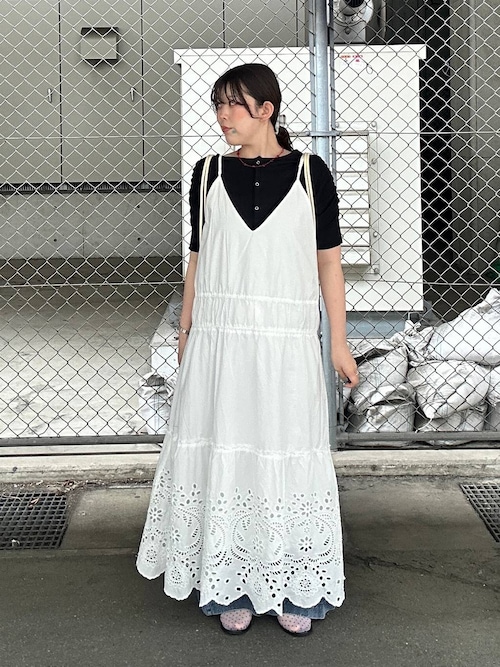 カットワークレースキャミドレス 672166（ワンピース）｜LOWRYS FARM