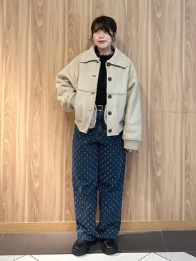 アナアキデニムパンツ 241956を使った人気ファッションコーディネート