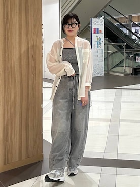 「アイテム（キャミソール、ブラック系）」を使った、yuespireさん（レディース・160cm）の春コーディネート