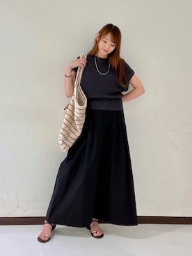 「NICOLAS LAINAS（ニコラスライナス）のアイテム」を使った、YUMIさん（レディース・158cm）の夏コーディネート