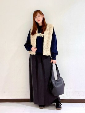 「URBAN RESEARCH（アーバンリサーチ）のTeya　Almost Sweat（スウェット）」を使った、YUMIさん（レディース・158cm）の秋コーディネート