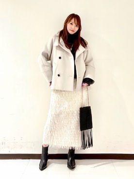 「アイテム（アクセサリー）」を使った、YUMIさん（レディース・158cm）の秋コーディネート