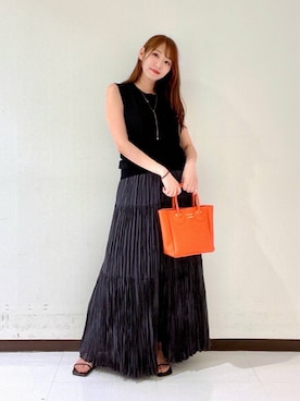「URBANRESEARCH」｜「アイテム（アクセサリー）」を使った、YUMIさん（レディース・158cm）の夏コーディネート