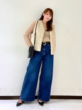 「アイテム（その他アウター）」を使った、YUMIさん（骨格ストレート・レディース・158cm）の秋コーディネート
