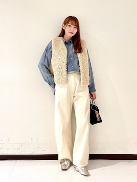 「アイテム（その他アウター）」を使った、YUMIさん（レディース・158cm）の秋コーディネート