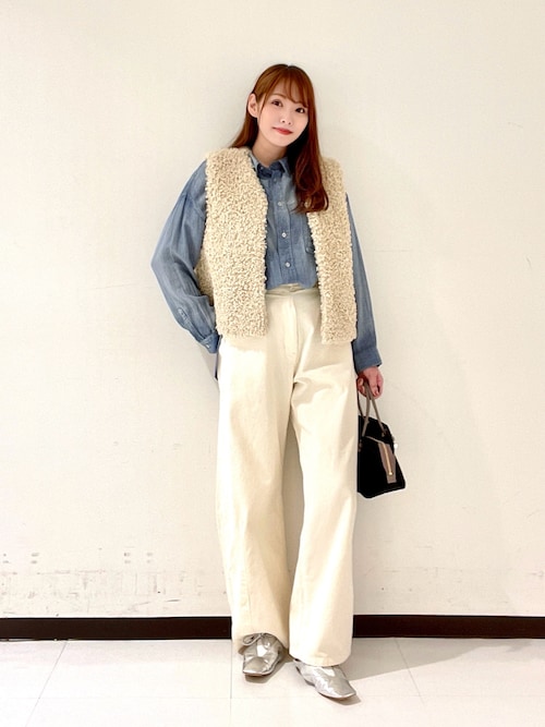 アーバンリサーチ ECOPEL カーリー ファー ベスト アイボリー セール】ECOPELカーリーファーベスト（ベスト）｜URBAN RESEARCH