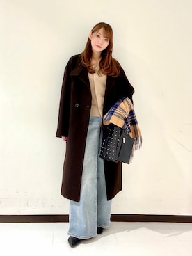 「ニット/セーター」｜YUMIさん（レディース・158cm）の冬コーディネート