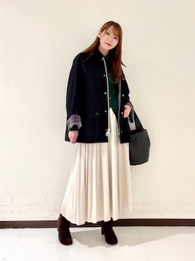 「冬の注目アウター」｜YUMIさん（レディース・158cm）の秋コーディネート