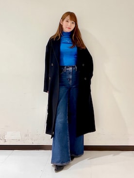 「アイテム（ネックレス）」を使った、YUMIさん（レディース・158cm）の秋コーディネート