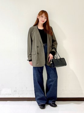 「アイテム（その他アウター）」を使った、YUMIさん（レディース・158cm）の秋コーディネート