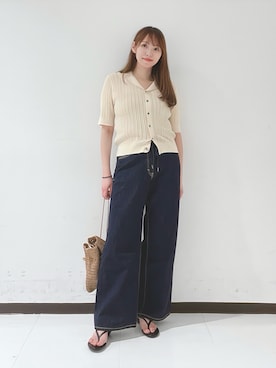 「LAATO（ラート）のアイテム」を使った、YUMIさん（レディース・158cm）の夏コーディネート