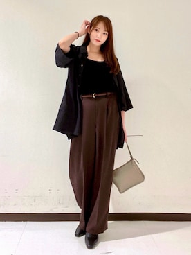 「シアーシャツ」｜YUMIさん（骨格ストレート・レディース・158cm）の夏コーディネート