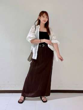 「フェスコーデ」｜「アイテム（スカート）」を使った、YUMIさん（レディース・158cm）の夏コーディネート