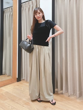 「MOHI（モヒ）のアイテム」を使った、YUMIさん（レディース・158cm）の夏コーディネート