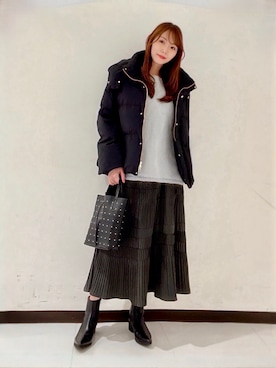 「アイテム（その他アウター）」を使った、YUMIさん（レディース・158cm）の秋コーディネート