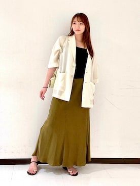 「URBAN RESEARCH（アーバンリサーチ）のアイテム（ジャケット/アウター）」を使った、YUMIさん（レディース・158cm）の夏コーディネート